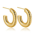 Tarnish Free Gold Hoop Asymmetrical-Geometric-Casual-Elegant Earrings | Luxury Jewellery | Aurelia Co