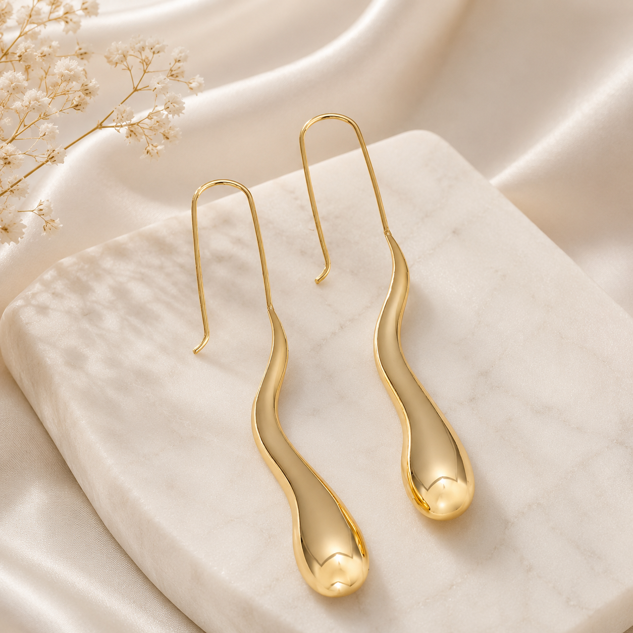 Asymmetrical Drop Geometric Earrings
