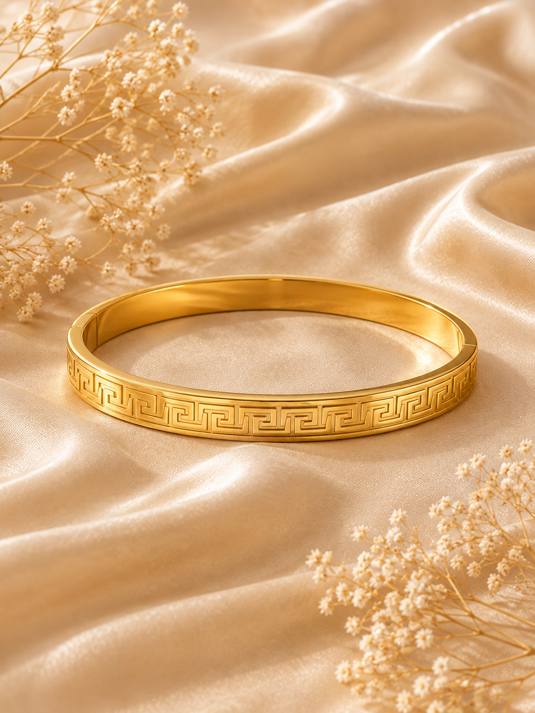 Athena Gold Greek Key Bracelet | Waterproof Tarnish-Free | Aurelia Co.