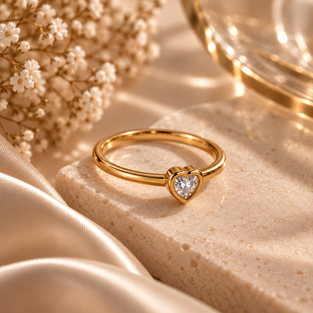Aurelia Amora Heart Gold Ring