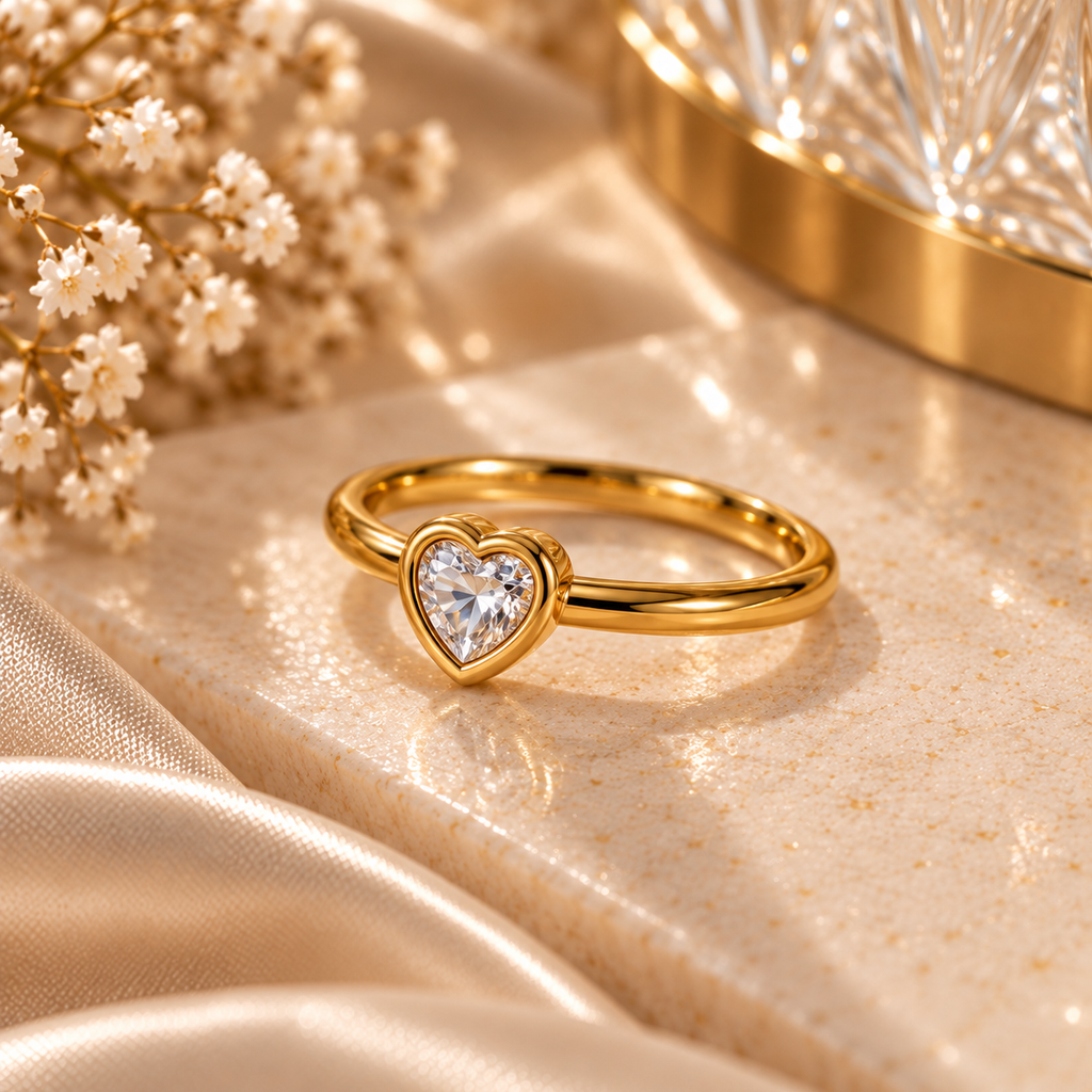 Aurelia Amora Heart Gold Ring
