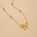 Aurelia Bow Necklace | 18K Gold Waterproof Jewellery Australia
