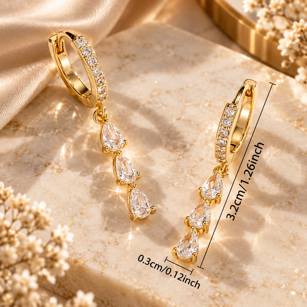 Aurelia Celeste Drop Earrings