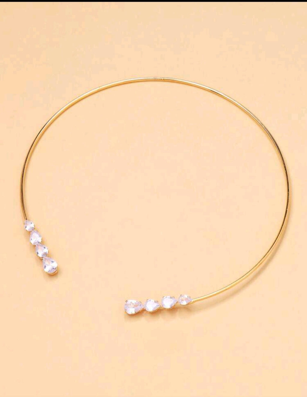 Aurelia Celeste Open Crystal Collar Necklace | Waterproof Gold Necklace Australia