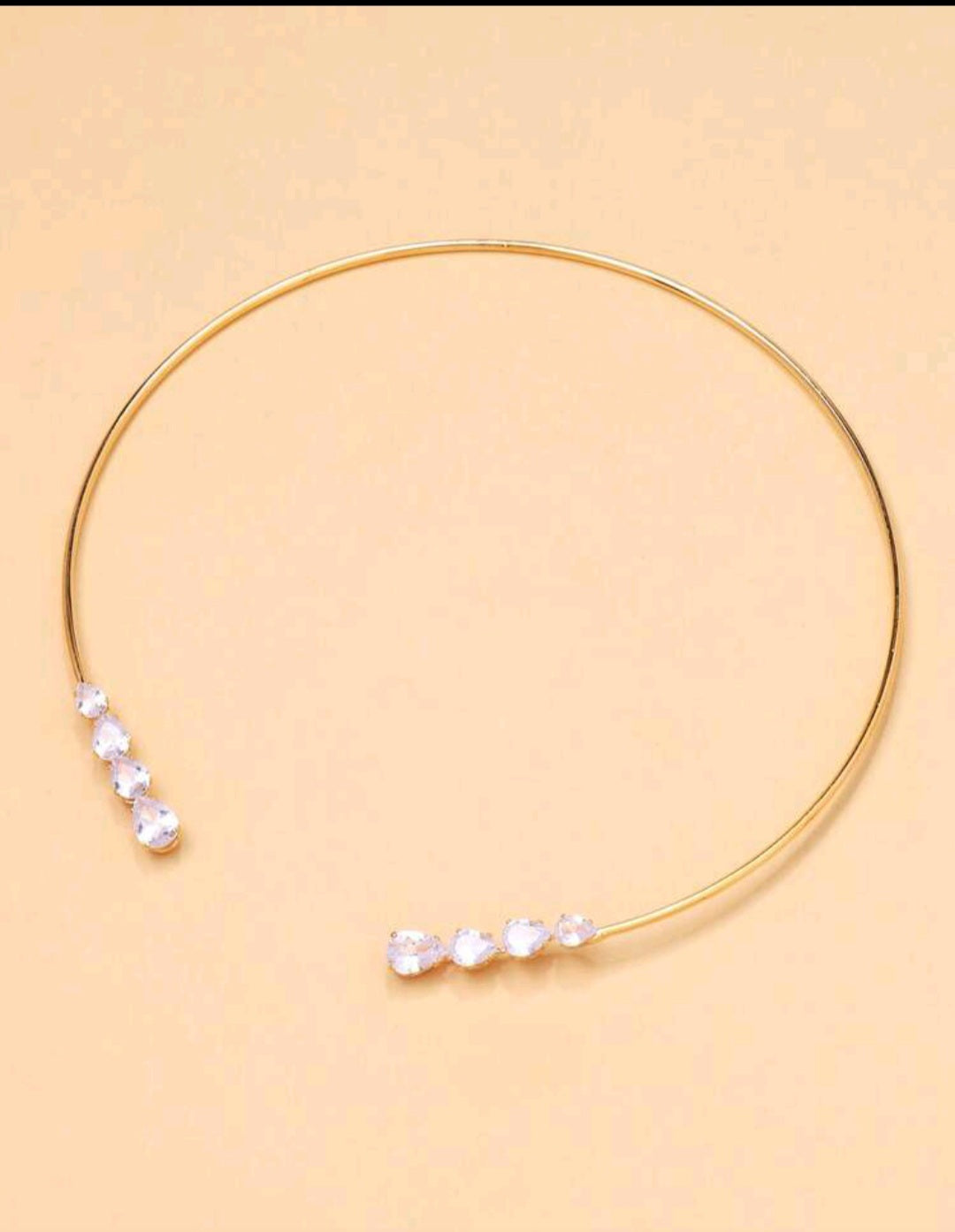 Aurelia Celeste Open Crystal Collar Necklace | Waterproof Gold Necklace Australia
