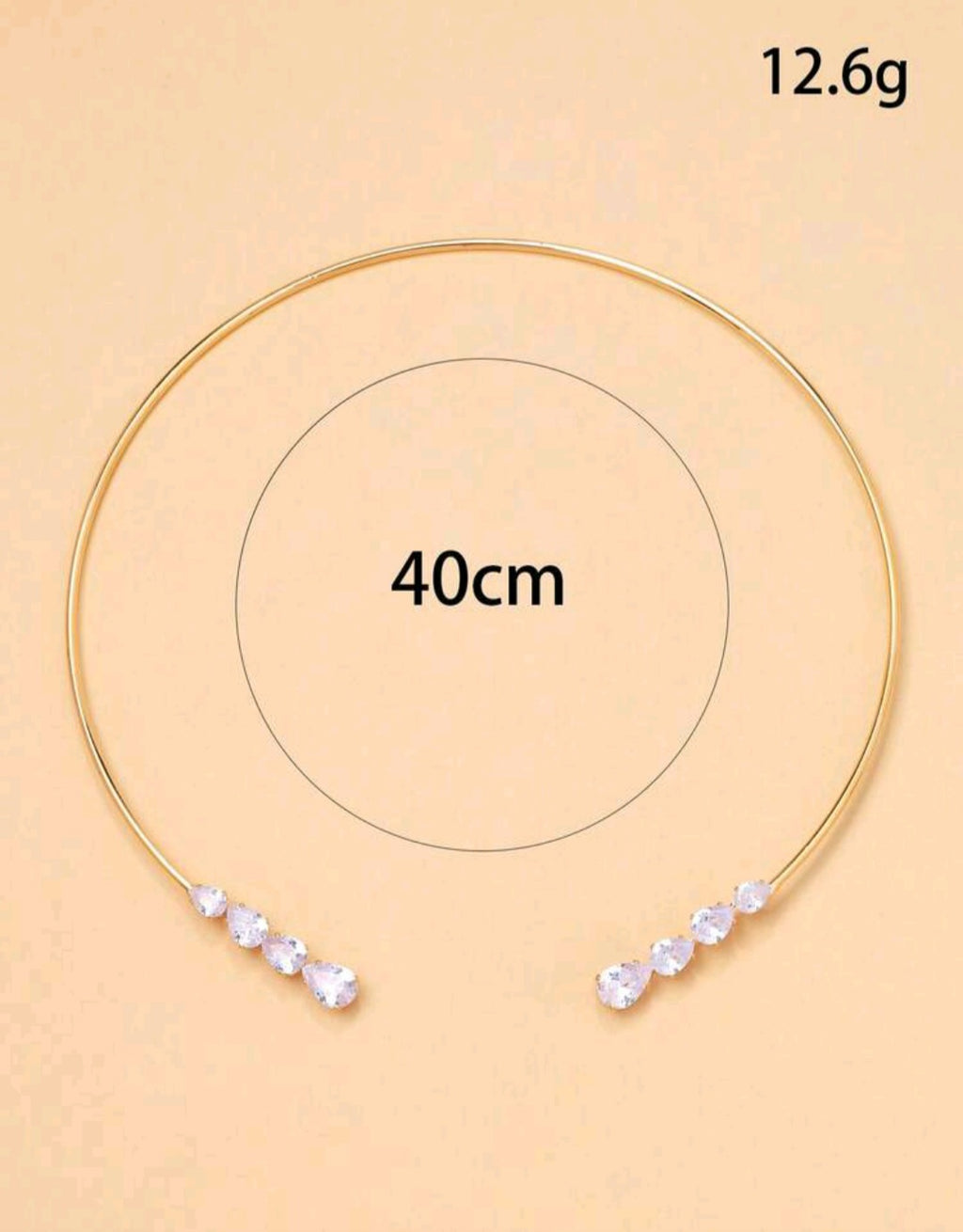 Aurelia Celeste Open Crystal Collar Necklace | Waterproof Gold Necklace Australia