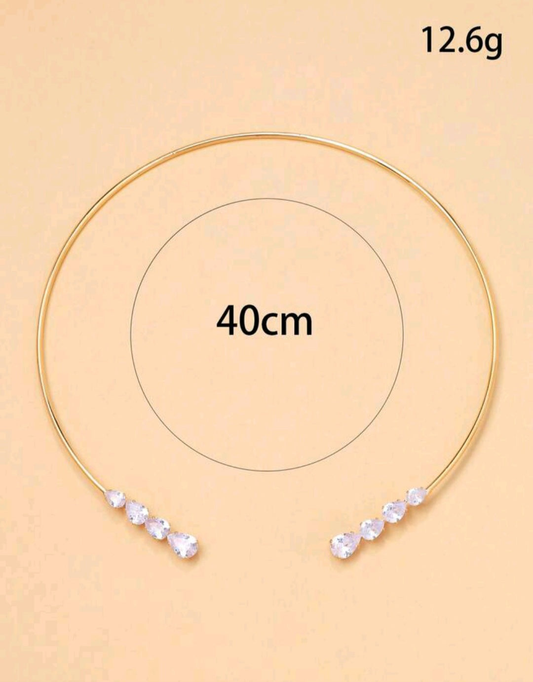 Aurelia Celeste Open Crystal Collar Necklace | Waterproof Gold Necklace Australia