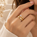 Aurelia Celeste Roman Numeral Gold Ring