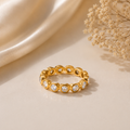 Celeste Crystal Gold Ring | Waterproof Ring | Aurelia Co.