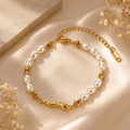 Elara Pearl Bracelet | Waterproof 18K Gold Plated Pearl Bracelet | Aurelia Co.