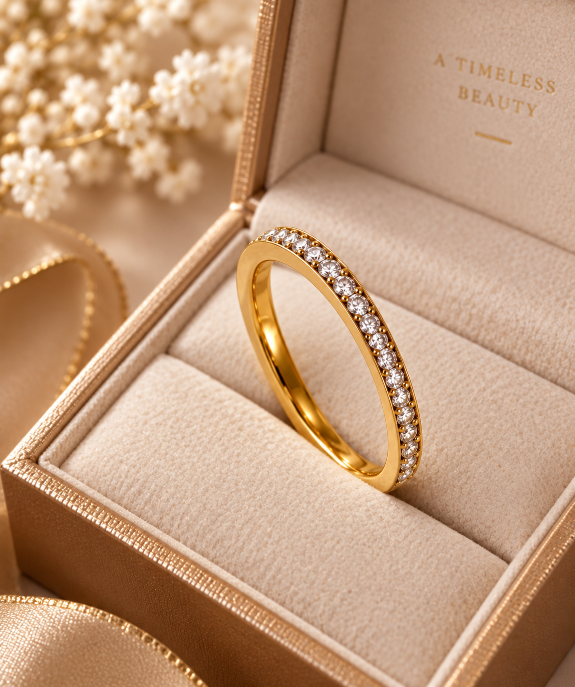 Aurelia Élan Pavé Gold Ring