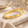 Aurelia Heart & Crystal Gold Bracelet