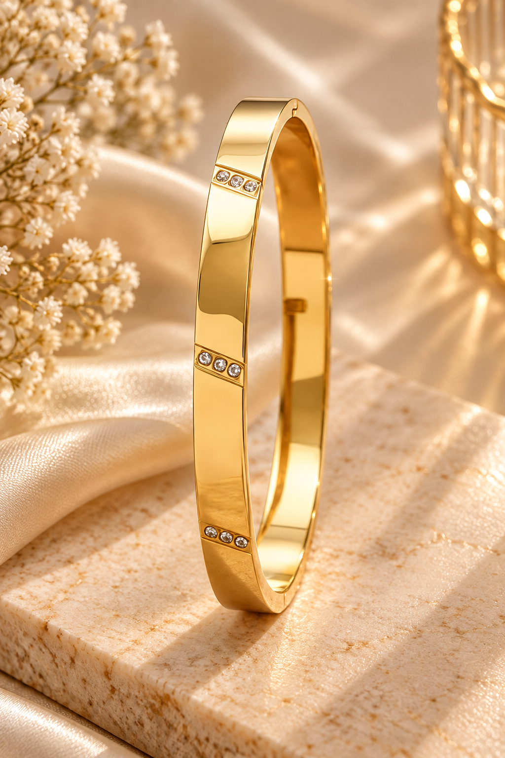 Aurelia Lumière Crystal Gold Waterproof Bracelet