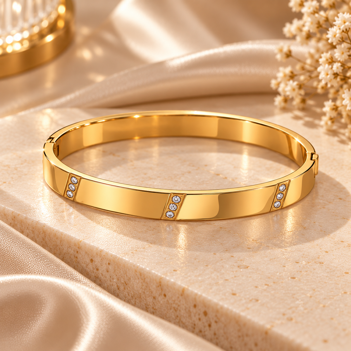 Aurelia Lumière Crystal Gold Waterproof Bracelet