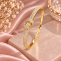 Aurelia Zirconia Knot Gold Plated Bracelet