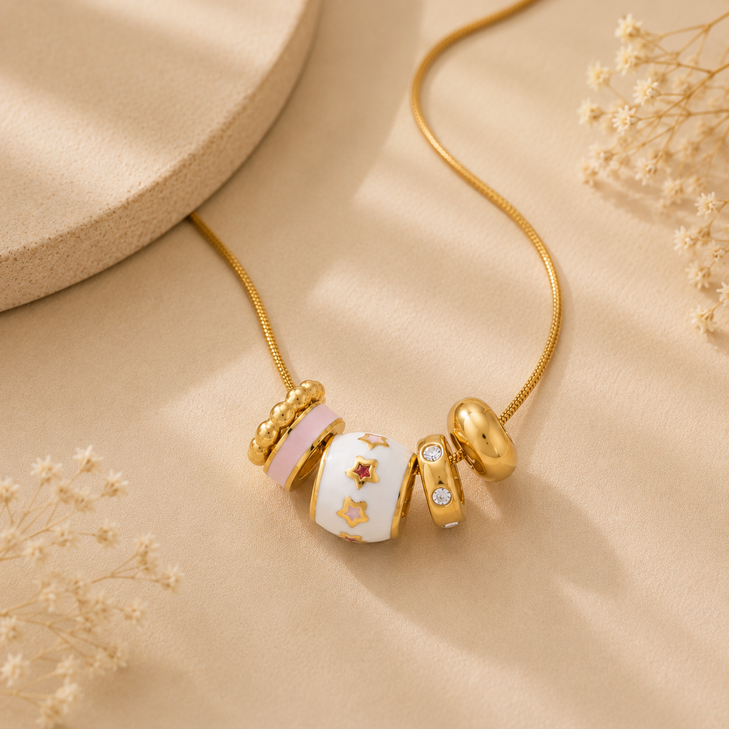 Celestia Charm Necklace | Waterproof Gold Charm Necklace | Aurelia Co Australia