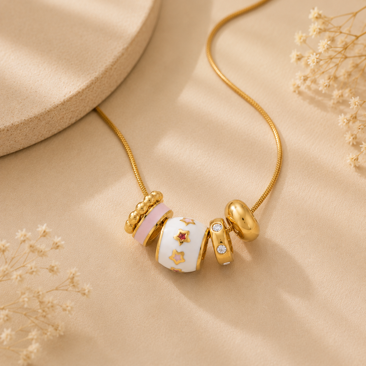 Celestia Charm Necklace | Waterproof Gold Charm Necklace | Aurelia Co Australia