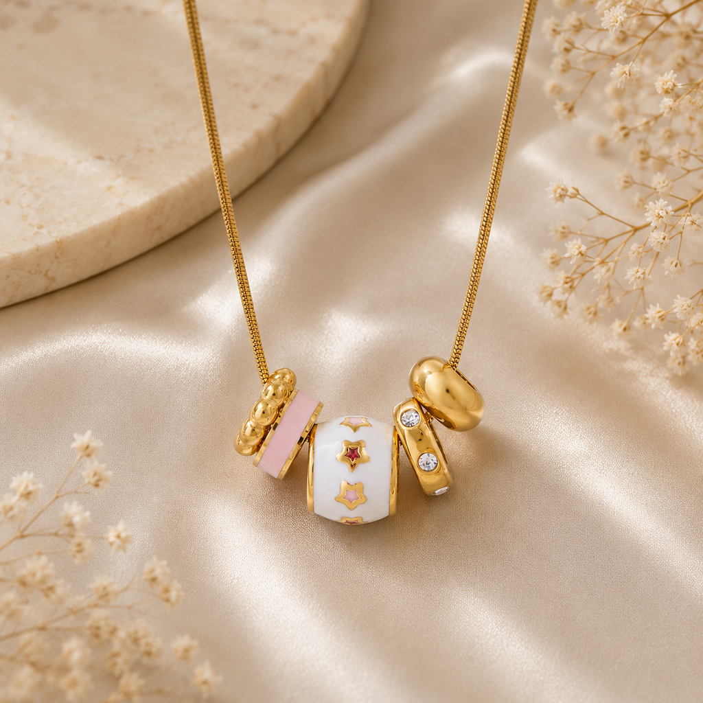 Celestia Charm Necklace | Waterproof Gold Charm Necklace | Aurelia Co Australia