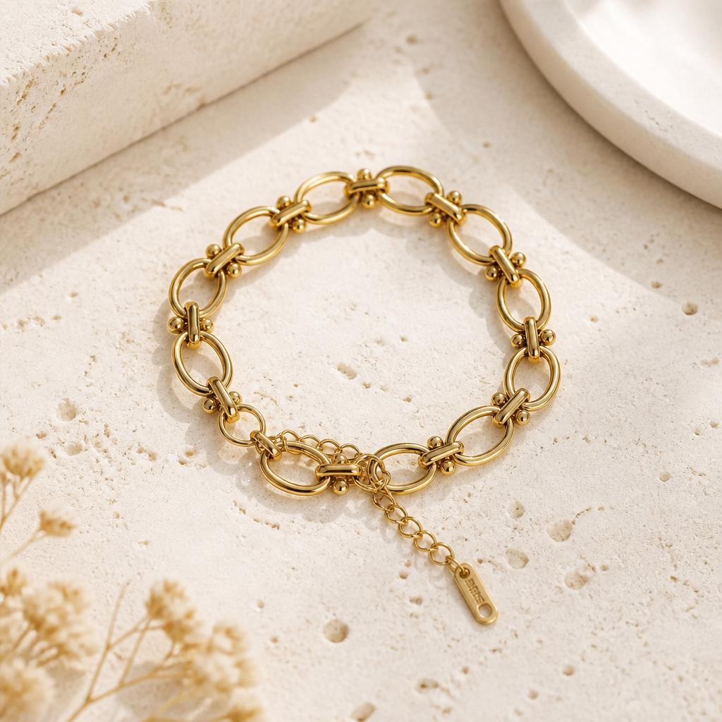 Aurelia Elara Gold Link Bracelet