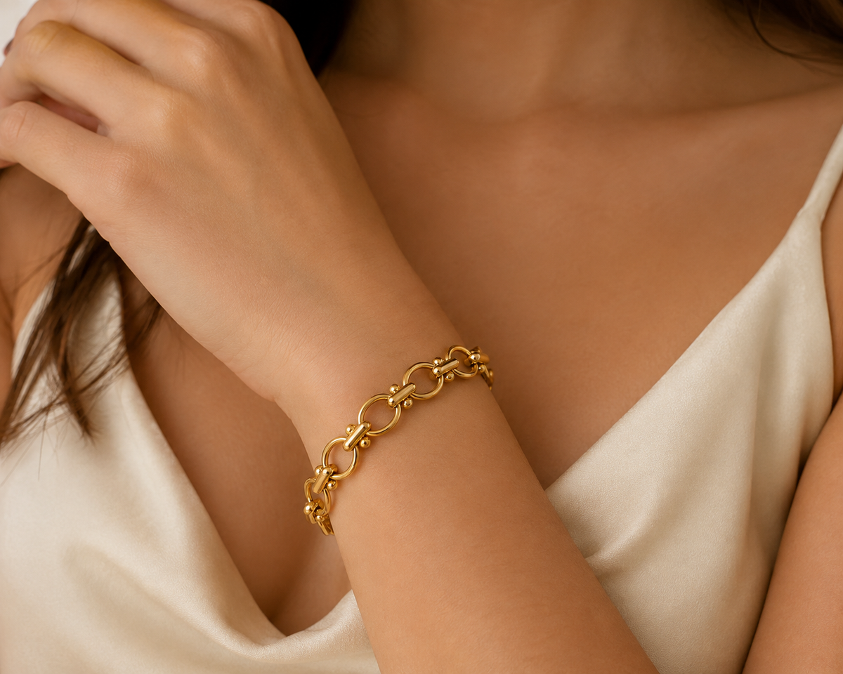 Aurelia Elara Gold Link Bracelet
