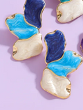 Ocean Petal Abstract Drop Earrings