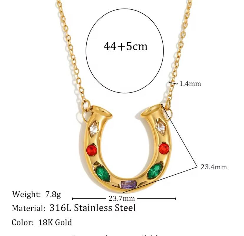 Fortuna Horseshoe Necklace – Gold | Waterproof Gold Necklace | Aurelia Co Australia