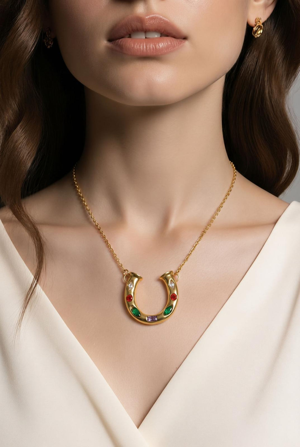 Fortuna Horseshoe Necklace – Gold | Waterproof Gold Necklace | Aurelia Co Australia