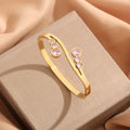 Celestia Geo Waterproof Gold Plated Luxe Cuff