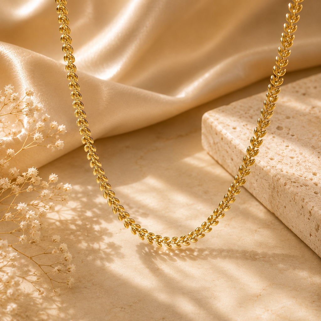 Aurelia Laurel Chain Necklace | Waterproof Necklace