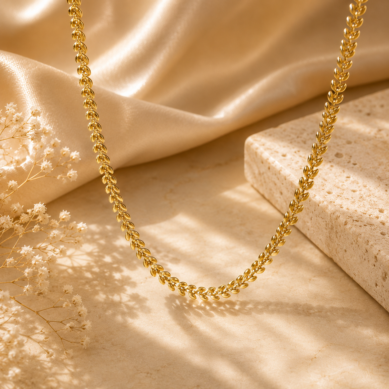 Aurelia Laurel Chain Necklace | Waterproof Necklace