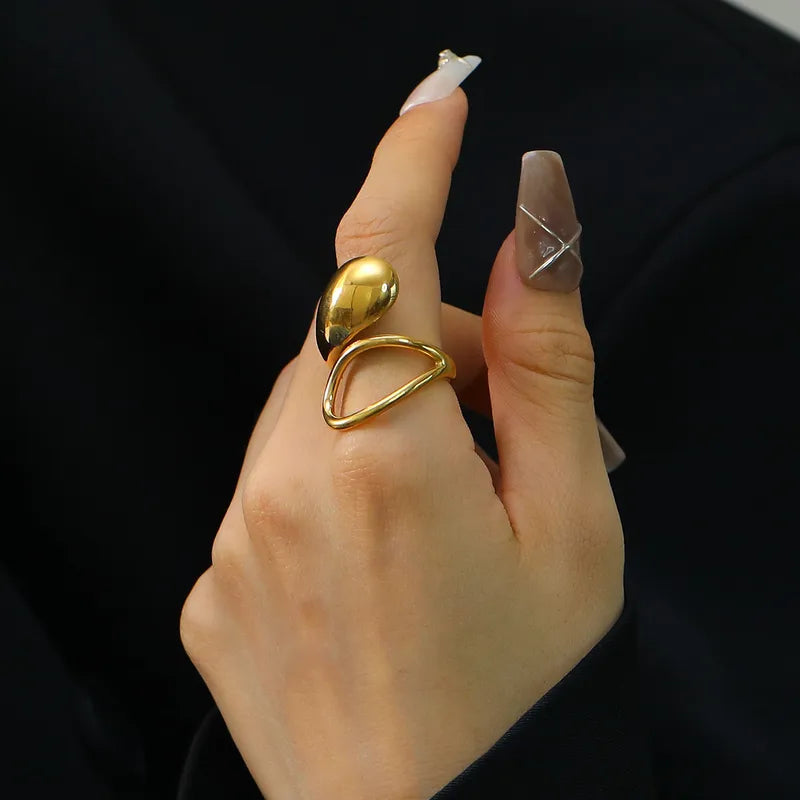 Luna Curve Eclipse Gold Plated Ring