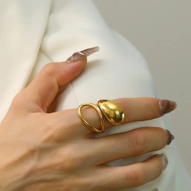 Luna Curve Eclipse Gold Plated Ring