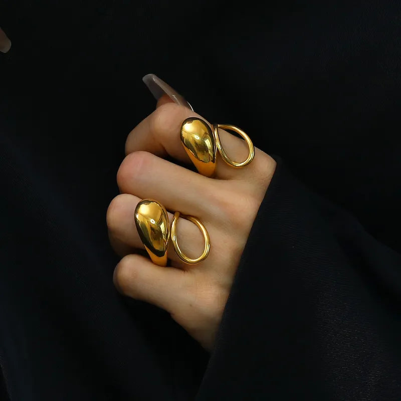 Luna Curve Eclipse Gold Plated Ring