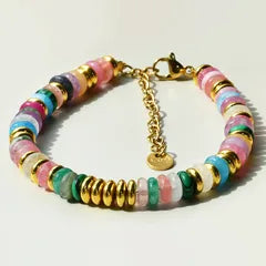 Luminé Prism Charm Bracelet – Gold-Plated Crystal Accent Bracelet