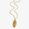 Exaggerated Oval Shaped Pendant Necklace