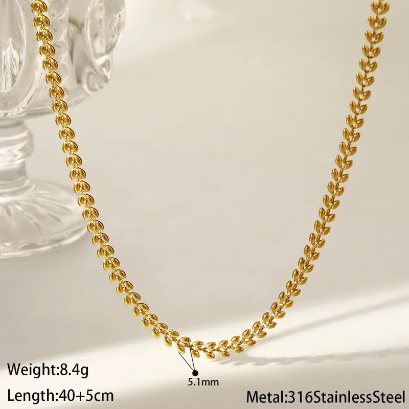 Gold Plated Leaf Necklace