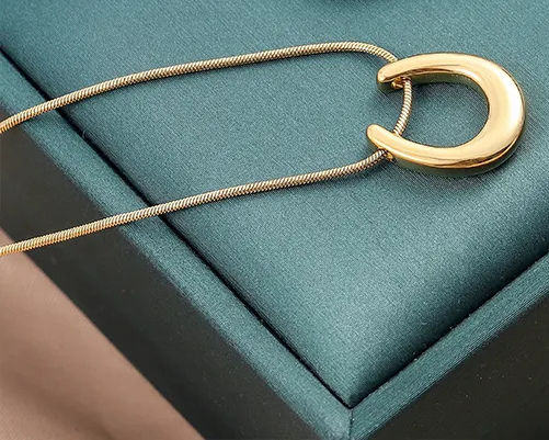 Gold Plated Bridal Pendant Necklace
