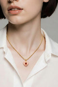 Rosé Heart Necklace | Waterproof Gold Jewellery Australia