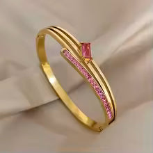 Rosé Luxe Crystal Bracelet | Waterproof Gold Bracelet | Aurelia Co.