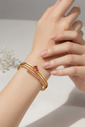 Rosé Luxe Crystal Bracelet | Waterproof Gold Bracelet | Aurelia Co.
