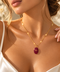 Ruby Glow Pendant Necklace