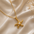 Star Gold Pearl Pendant Necklace