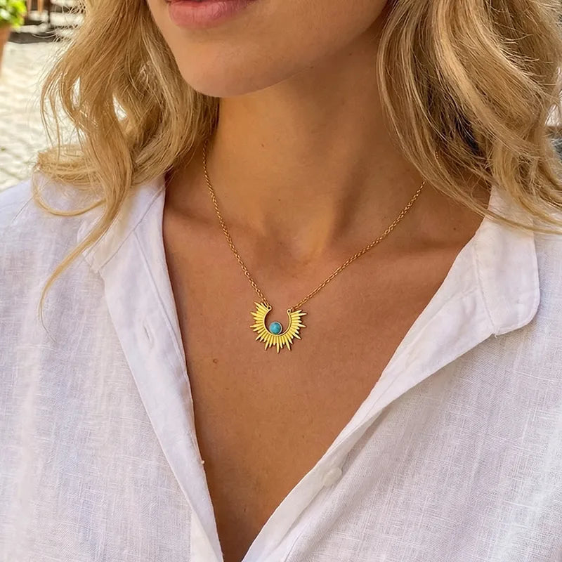 Sun Pattern Waterproof Necklace