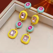 Vintage Riviera Gemstone Drop Earrings | Aurelia Co.