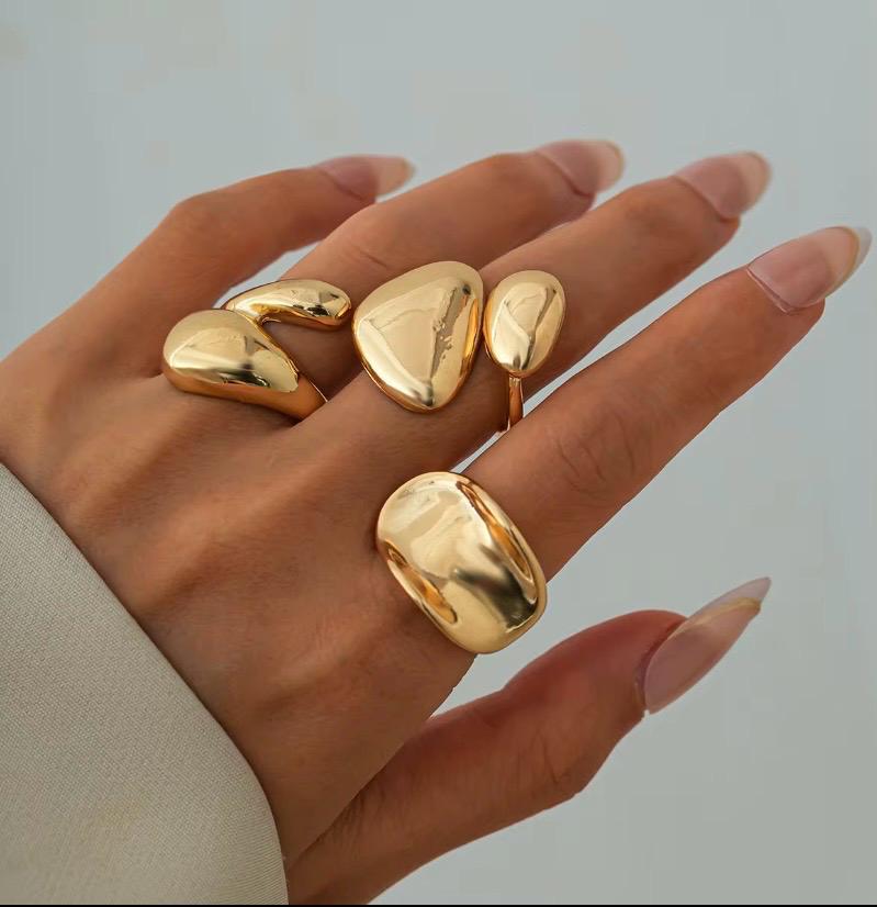 Geometry rings Tarnish-free (Set of 3)
