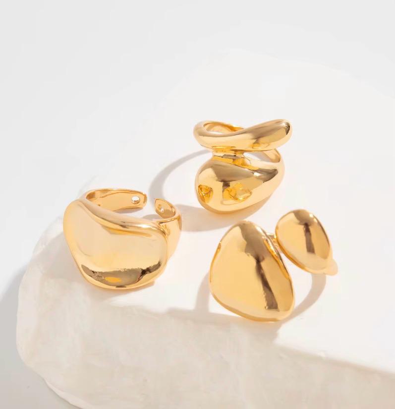 Geometry rings Tarnish-free (Set of 3)