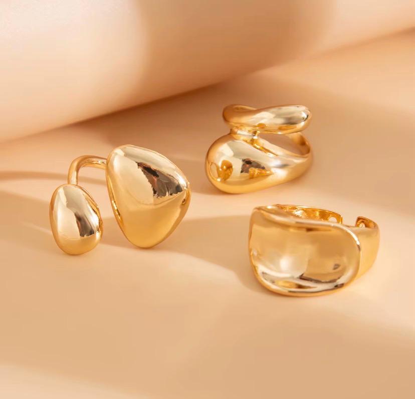 Geometry rings Tarnish-free (Set of 3)