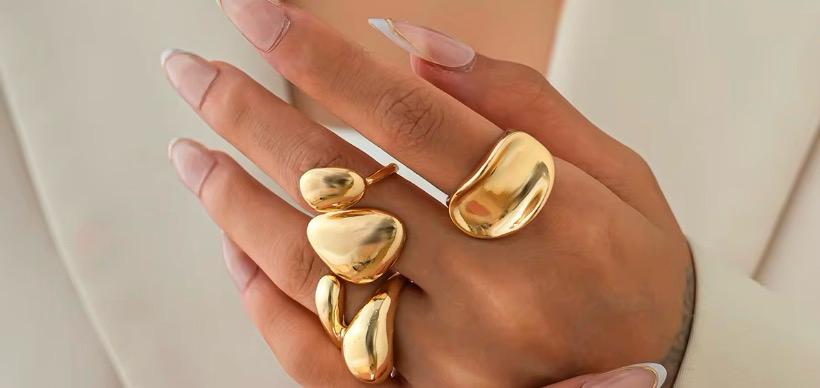 Geometry rings Tarnish-free (Set of 3)