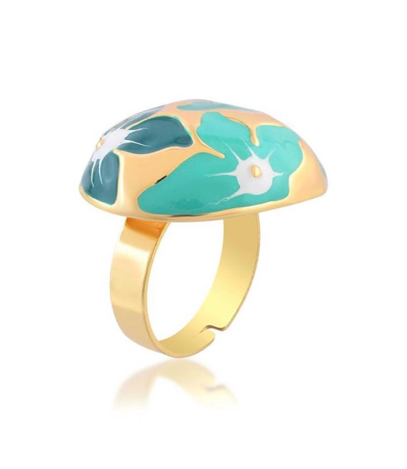 Bloom Enamel Statement Anti-tarnish ring