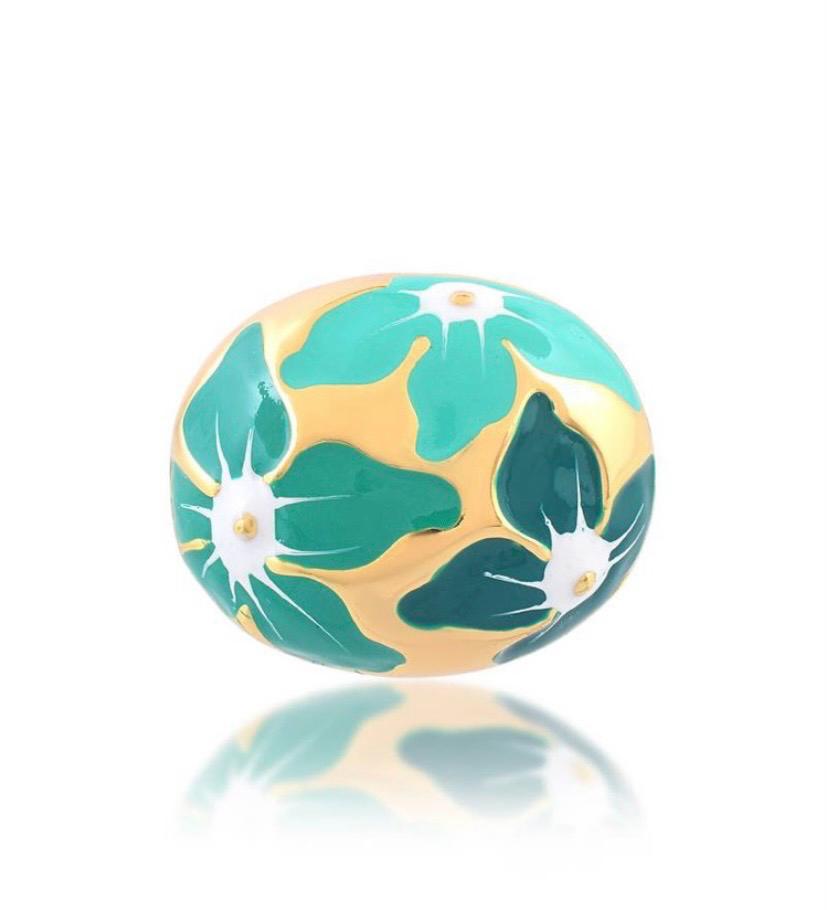 Bloom Enamel Statement Anti-tarnish ring